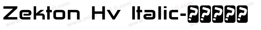 Zekton Hv Italic字体转换